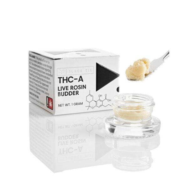 LIVE ROSIN BUDDER HIGH THCA BLACK TIE