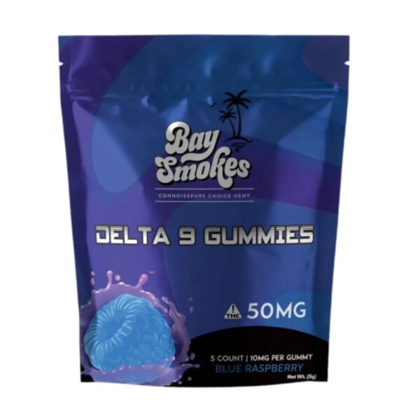 BAY SMOKES DELTA 9 THC GUMMIES 10 MG BLUE RASPBERRY