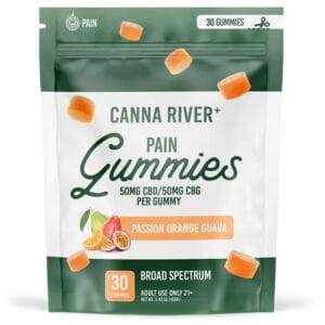 PASSION ORANGE GUAVA - PAIN - CANNA RIVER CBD GUMMIES 30 CT