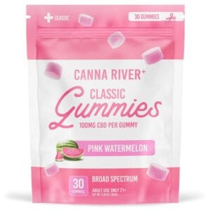 PINK WATERMELON - CLASSIC - CANNA RIVER CBD GUMMIES 30 CT