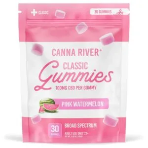 PINK WATERMELON - CLASSIC - CANNA RIVER CBD GUMMIES 30 CT