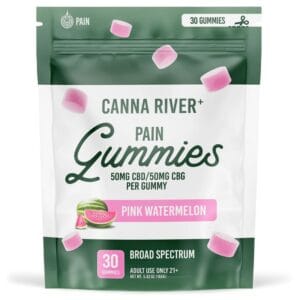 PINK WATERMELON - PAIN - CANNA RIVER CBD GUMMIES 30 CT