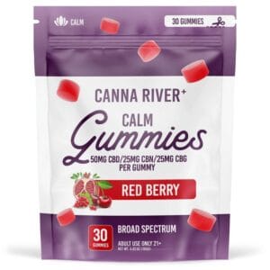 RED BERRY - CALM - CANNA RIVER CBD GUMMIES 30 CT