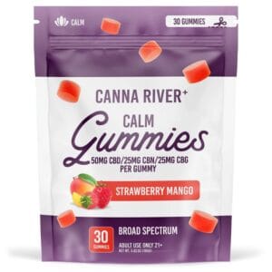 STRAWBERRY MANGO - CALM - CANNA RIVER CBD GUMMIES 30 CT